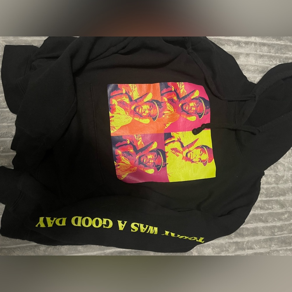Black Hoodie with Colorful Graphic